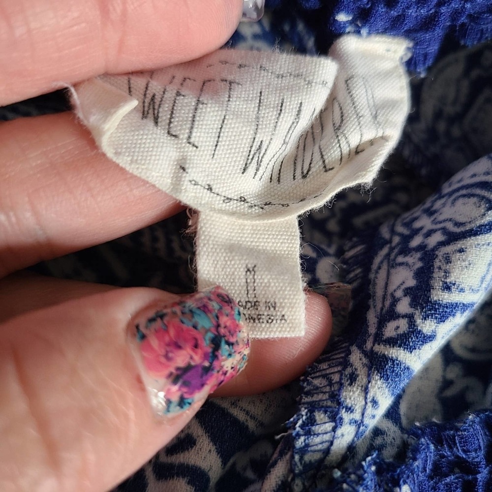 SWEET WANDERER | BLUE BANANA PRINT SHORTS - Picture 5 of 11